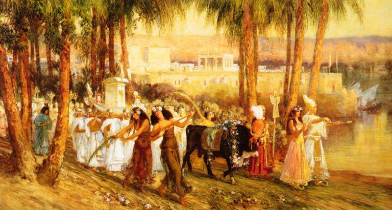 Frederick Arthur Bridgman Procession in Honor of Isis oil painting picture